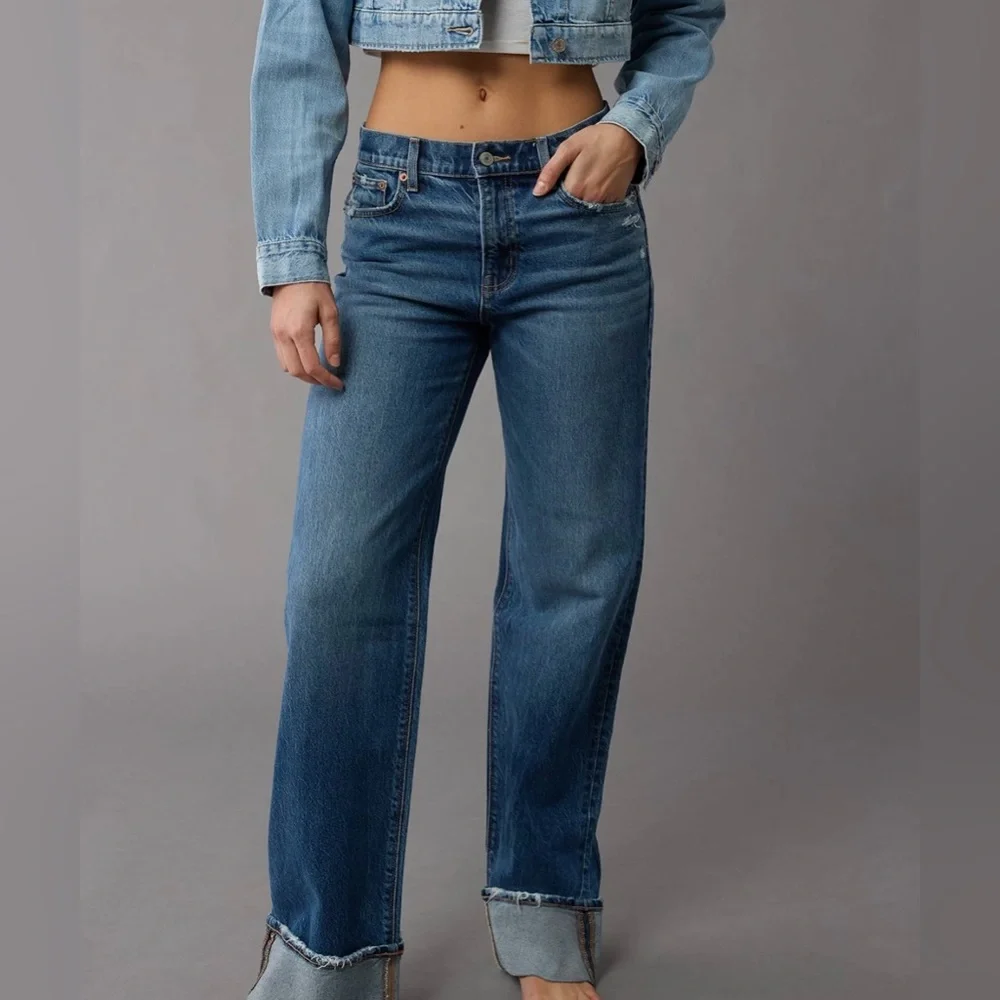 American‎ Eagle Stretch High-Waisted Stovepipe Cuffed Jean